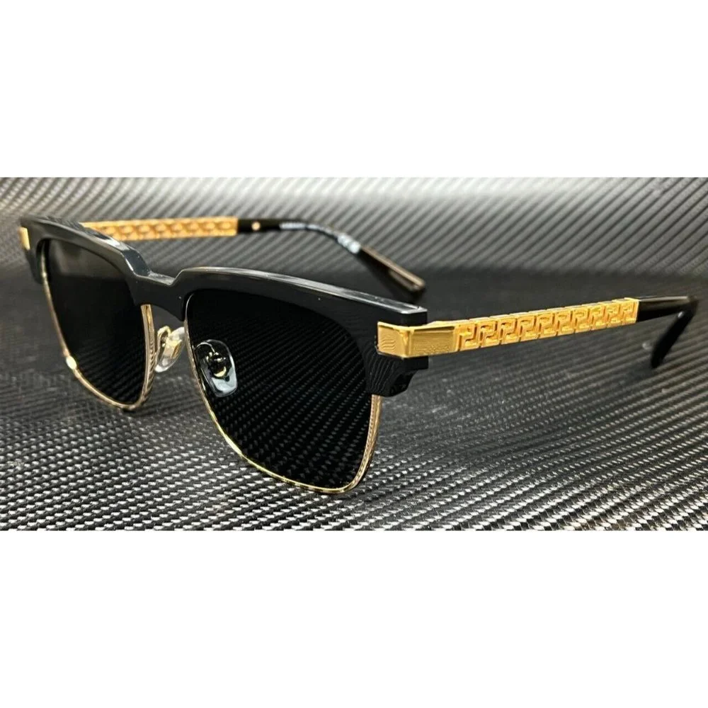 Versace Mens Gold Mens 55mm Sunglasses